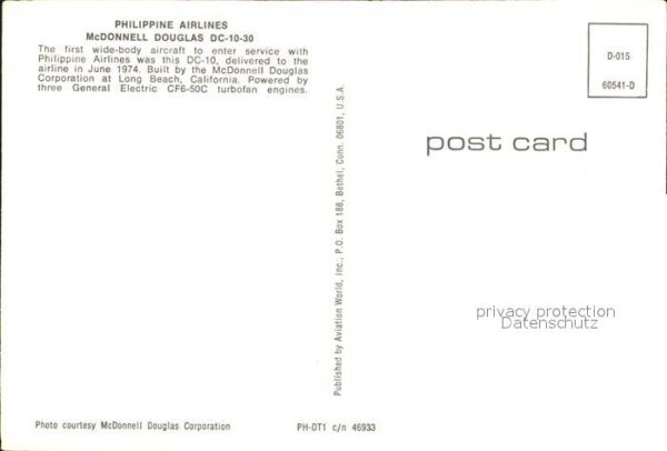 Flugzeuge Zivil Philippine Airlines McDonnell Douglas D – Bild 2