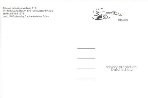 Flugzeuge Zivil Bouraq Indonesia Airlines P.T. IPTN CAS – Bild 2
