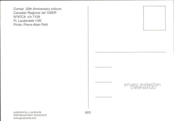 Flugzeuge Zivil Comair 20th Anniversary colours Canadai – Bild 2