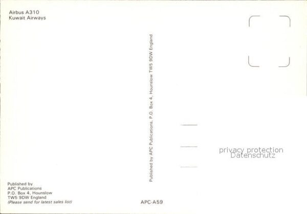 Flugzeuge Zivil Kuwait Airways Airbus A-310 – Bild 2