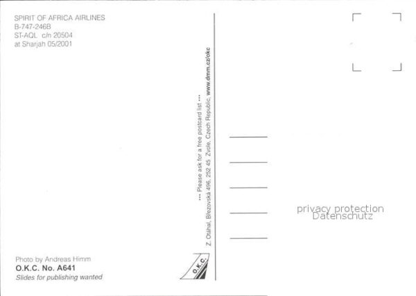 Flugzeuge Zivil Spirit of Africa Airlines B-747-246B ST – Bild 2