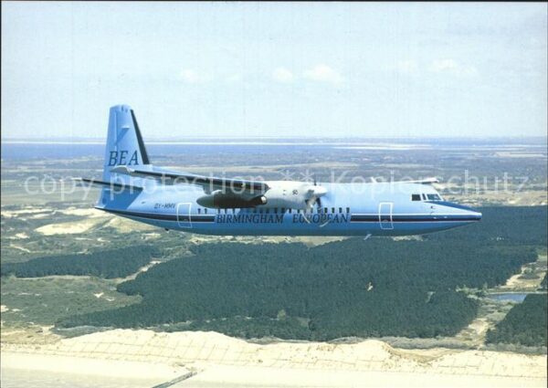 Flugzeuge Zivil Birmingham European Airways Fokker 50 O