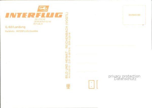 Flugzeuge Zivil Interflug IL-62 Landung – Bild 2