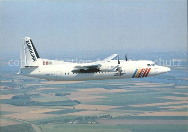 Flugzeuge Zivil SAS Scandinavian Commuter Fokker 50 OY-