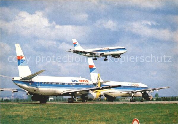 Flugzeuge Zivil Air Inter Bout de piste a Paris-Orly