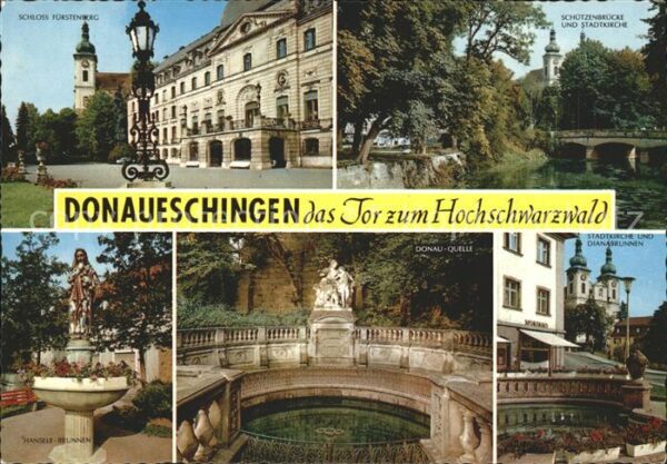 Donaueschingen Schloss Fürstenberg Schützenbrücke Stad