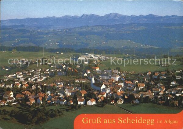 Scheidegg Allgaeu Kurort mit Allgäuer Alpen Fliegeraufnah