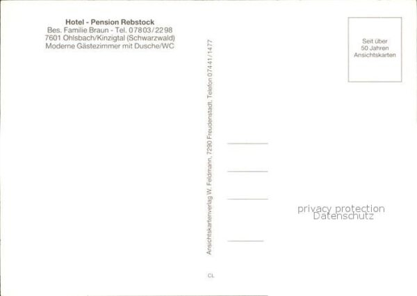 Ohlsbach Hotel Pension Rebstock Terrasse Entente – Bild 2