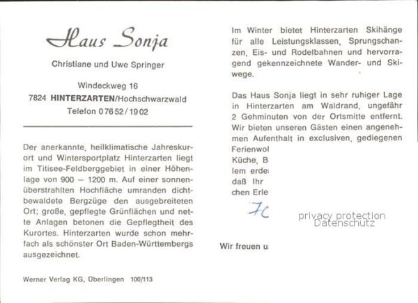 Hinterzarten Ferienhaus Sonja Schwarzwald – Bild 2