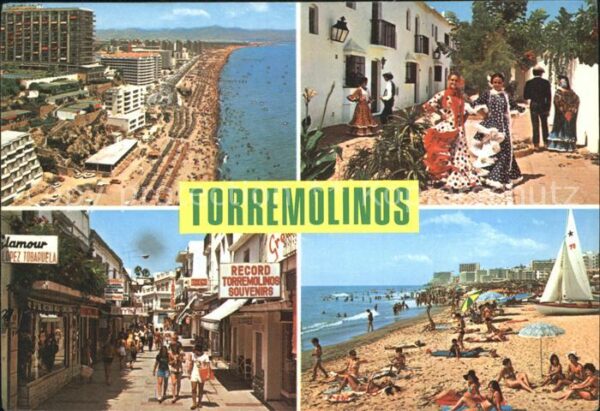 Torremolinos Teilansichten Strand Flamenco Kleider