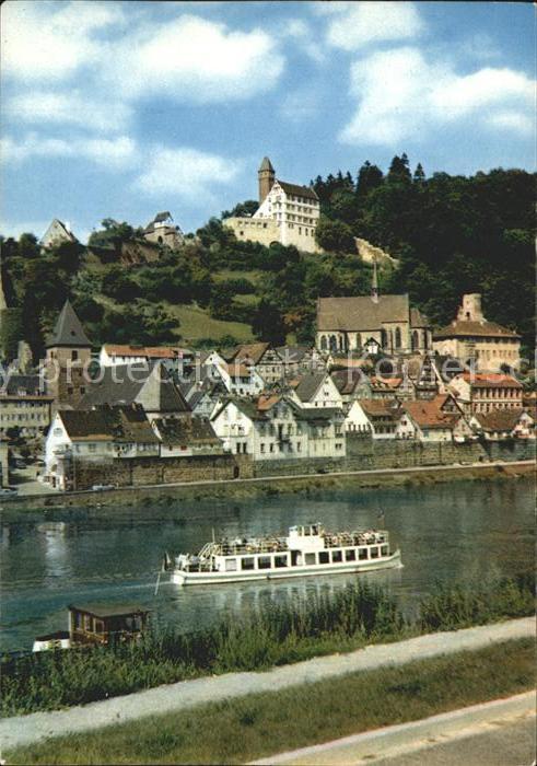 Hirschhorn Neckar Schlosshotel auf der Burg Ausflugsboot