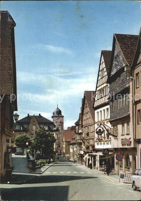 Ochsenfurt Ortsstrasse mit Hotel zum Schmied Tor