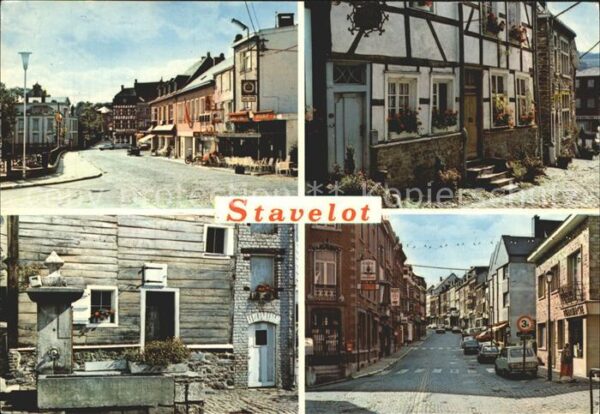 Stavelot Liege Teilansichten Strassenpartie Brunnen