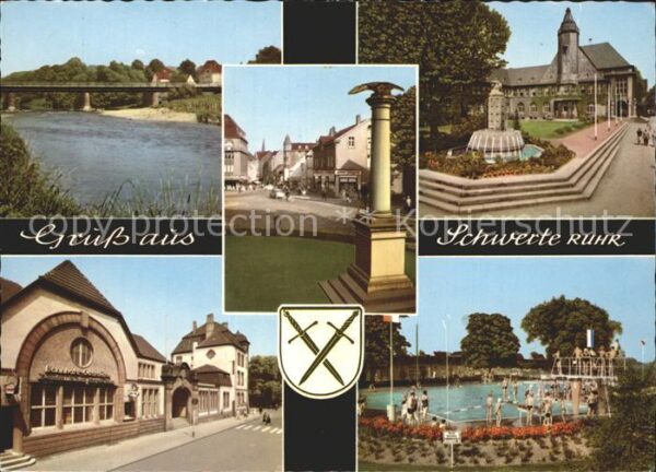 Schwerte Ruhr Brücke Denkmal Brunnen Kirche Frei