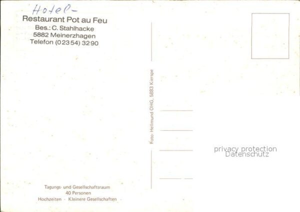 Meinerzhagen Restaurant Pot au Feu Tagungsraum – Bild 2
