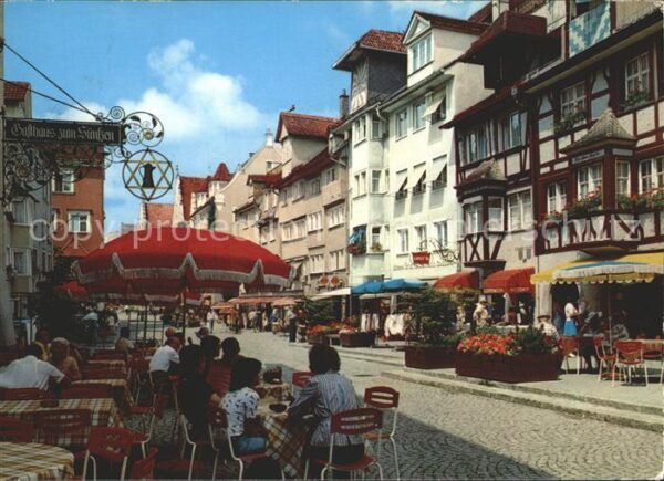 Lindau Bodensee Hauptstrasse Fussgängerzone Strassencaf