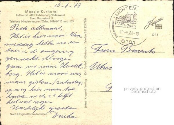 Lichtenberg Odenwald Maxsie Kurhotel Luftkurort Schloss Turm – Bild 2