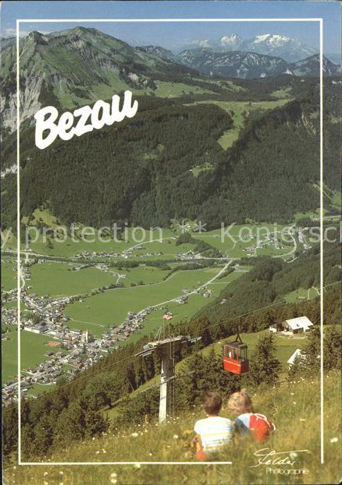 Bezau Vorarlberg Panorama Blick gegen Hangspitze und Sän