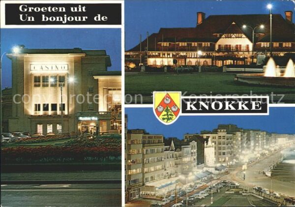 Knokke-Heist Casino Restaurant Uferstrasse Nachtaufn