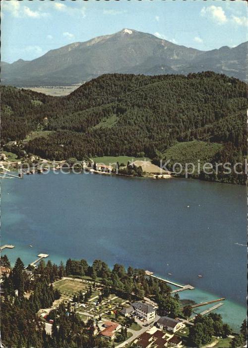 Klopeinersee Panorama mit Ausflugsberg Petzen Fliege