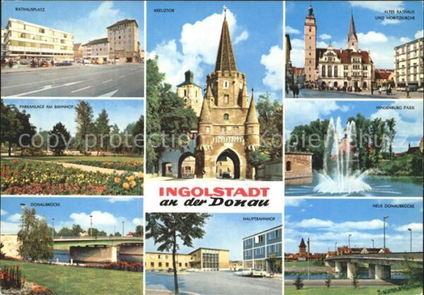 Ingolstadt Donau Rathausplatz Kreuztor Altes Rathaus Mor