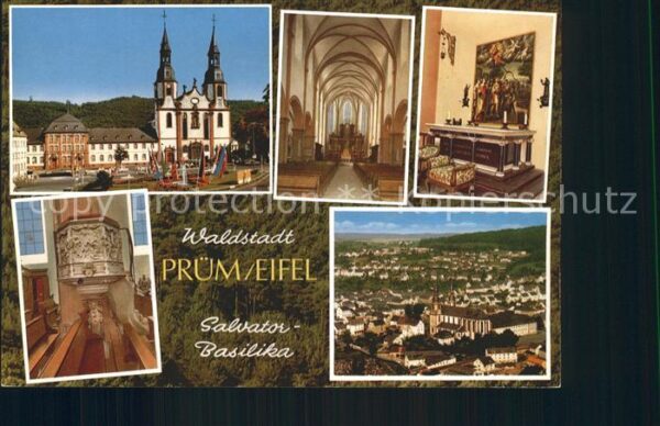 Pruem Eifel Gesamtansicht mit Abtei Salvator Basili