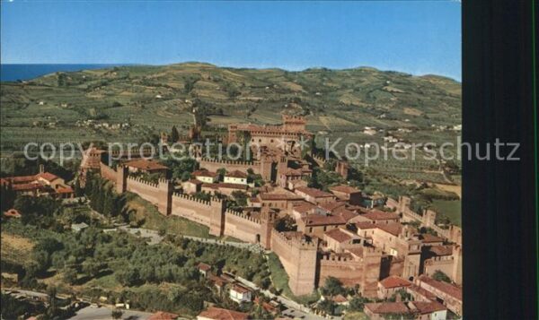 Gradara Pesaro Mittelalterliche Bergfeste und Mauern F
