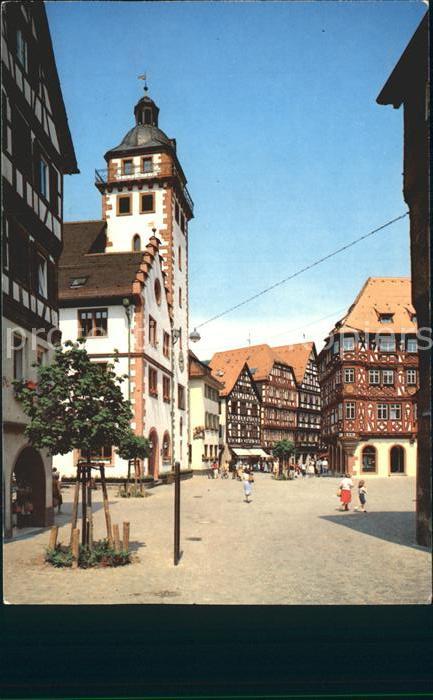 Mosbach Baden Marktplatz Rathaus Palmsches Haus Fachw