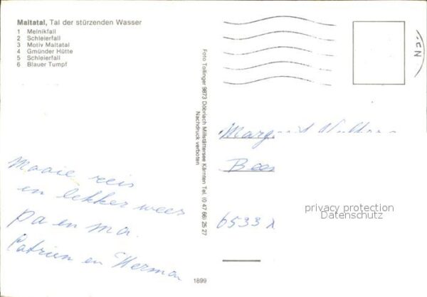 Maltatal Kaernten Tal der stürzenden Wasser Wasserfall Gm – Bild 2
