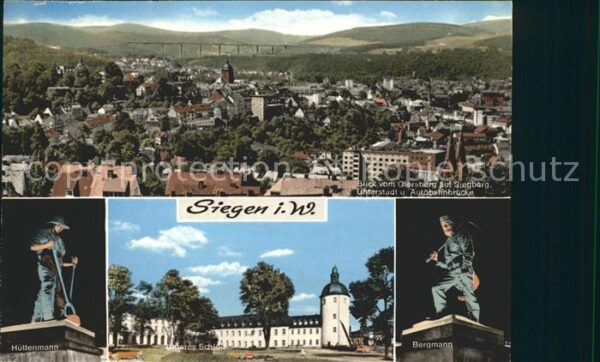 Siegen Westfalen Panorama Blick vom Giersberg Autobahnbr