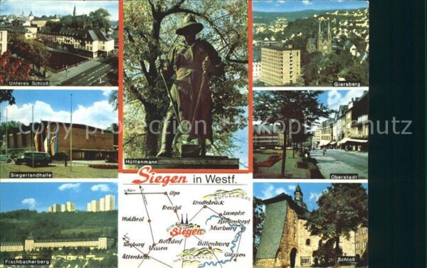 Siegen Westfalen Schloss Hüttenmann Denkmal Giersberg Ob