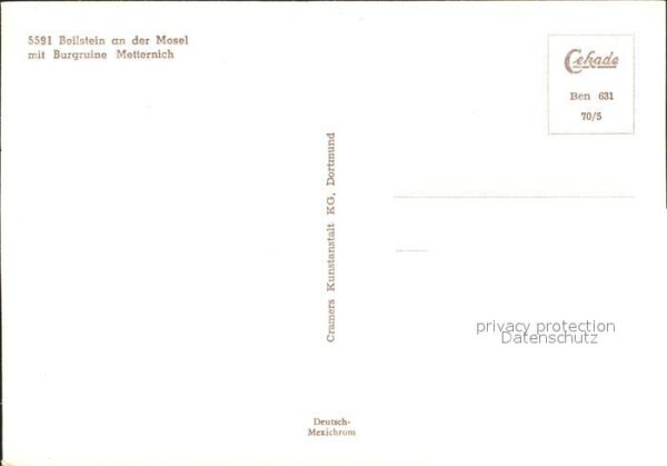 Beilstein Mosel Bootsanlegestelle Burgruine Metternich – Bild 2