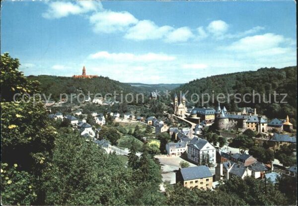 Clervaux Vue generale Eglise Chateau