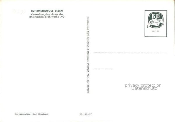 Essen Ruhr Verwaltungshochhaus der Rheinischen Sta – Bild 2