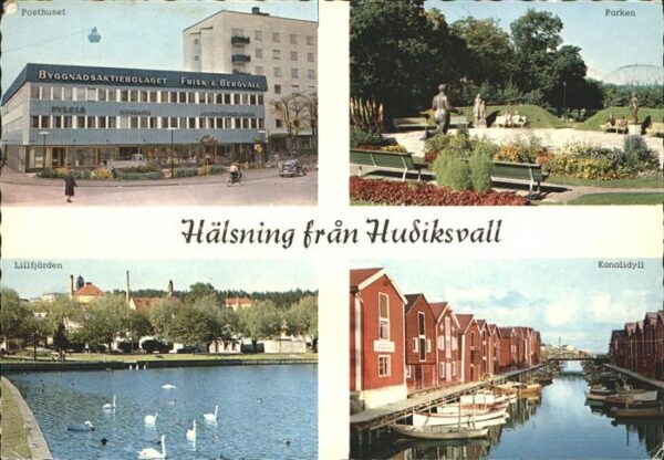 Hudiksvall Posthuset Parken Lillfjärden Kanalidyll