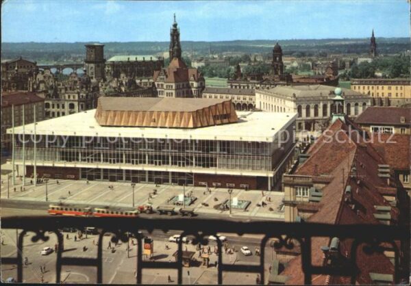 Dresden Blick von der Kreuzkirche zum Kulturpal