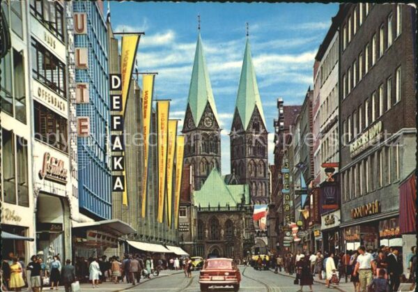 Bremen Obernstrasse und Dom