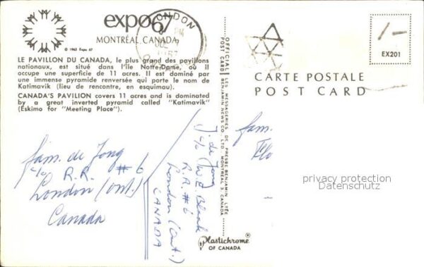 Montreal Quebec Expo 67 Pavillon du Canada – Bild 2