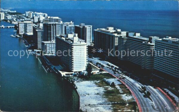 Miami Florida Collins Avenue Indian Creek looking nor