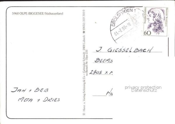 Olpe Biggesee Brunnen Park Kirche – Bild 2