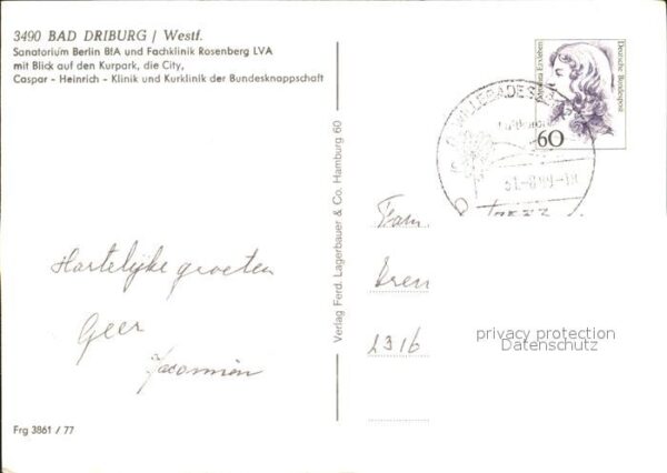 Bad Driburg Fliegeraufnahme Sanatorium Berlin BfA F – Bild 2