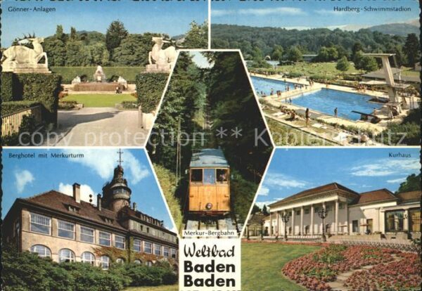 Baden-Baden Merkur-Bergbahn Kurhaus Hardberg-Schwim