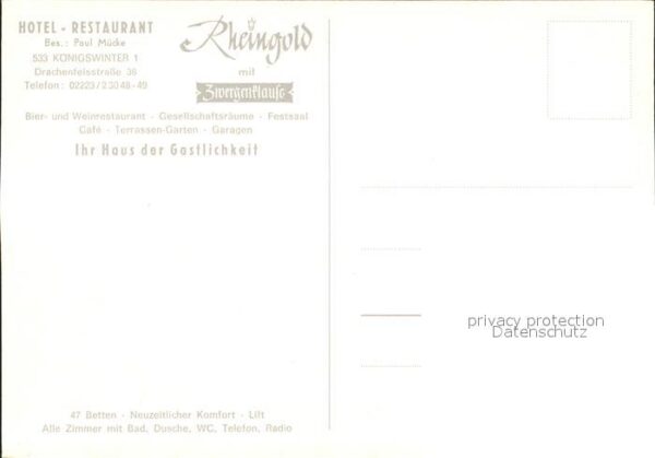 Koenigswinter Hotel-Restaurant Rheingold – Bild 2