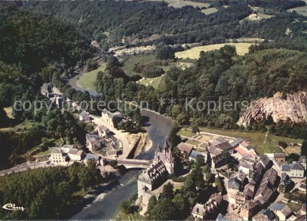 Durbuy Fliegeraufnahme Belgische Ardennen