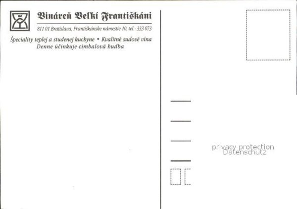 Bratislava Pressburg Pozsony Vinaren Velki Frantiskani – Bild 2