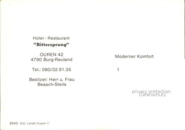 Burg-Reuland Hotel Restaurant Rittersprung – Bild 2