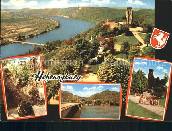 Hohensyburg Fliegeraufnahme Burg Brücke