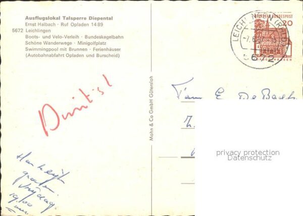 Leichlingen Rheinland Ausflugslokal Talsperre Diepental – Bild 2