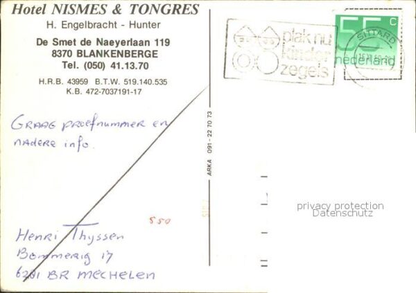 Blankenberge Hotel Nismes Tongres – Bild 2