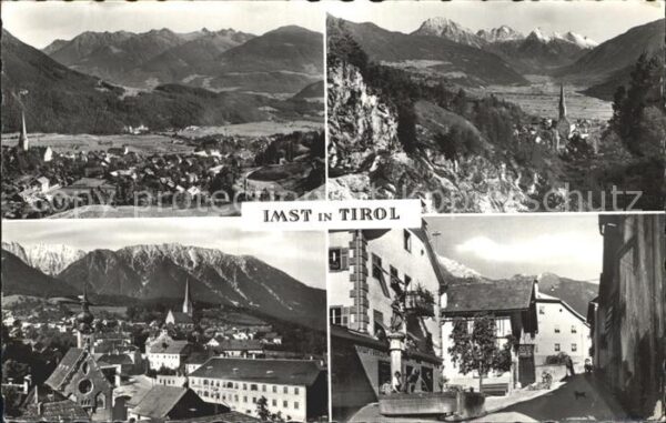 Imst Tirol Total und Teilansichten Dorfbrunnen